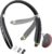 Bluetooth Headset, 2025 Upgraded Neckband Bluetooth Headphones with Retractable Earbuds, Noise Cancelling Stereo Earphones with Mic, Foldable Wireless Headphones for Sports Office with Carry Case