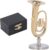 HEEPDD Miniature Tuba Musical Instrument Model, Gold Plated Brass Euphonium, Decorative Mini Replica for Home, School, Office