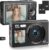 Dual Screen 5K Digital Camera for Vlogging with Fill Light – 80MP, 16X Zoom, WiFi, YouTube/Blogging, Includes 32GB Card & 2 Batteries (X9-Black)