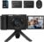 ORDRO 5K Digital Camera for Content Creators and Vloggers, 64MP Vlogging Camera for YouTube, WiFi Cameras for Photography with Flip Touchscreen, Auto-Focus, Wide Angle for Photography, with Stand