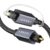 IVANKY Optical Audio Cable, 10ft Toslink Fiber Optic Cord, S/PDIF Digital Optical Audio Cable for Soundbar, Stereo Systems, Home Cinema, Xbox One/PS4/TV, Braided, Gold-Plated Connectors,3M,Grey