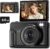 4K Digital Camera for Photography, Autofocus 64MP Vlogging Camera for YouTube with 3″ 180° Flip Screen, 16X Zoom Compact Travel Point and Shoot Camera with Flash for Beginners, 64GB Card, Black