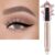 Light Gold Eyeshadow Stick Makeup, Waterproof Hypoallergenic Long Lasting Crayon, Glitter Primer Palette Shimmer Eyeliner Pen with Soft Brush