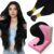 YoungSee Itip Human Hair Extensions Black I Tip Hair Extensions Jet Black 20In 50g Itip Extensions Black 50s Tip Hair Extension Pre Bonded Hair Extension with Soft and Smooth Texture