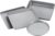 Farberware Bakeware Steel Nonstick Toaster Oven Pan Set, 4-Piece Baking Set, Gray