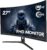 CRUA 27″ Curved Gaming Monitor, FHD 1920x1080P, 144Hz/180Hz Computer Monitor, 1800R VA Screen, 120% sRGB, AMD FreeSync, HDMI & DP, Wall Mount Install- Black