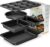 5 Pieces Baking Pans Set, Nonstick Baking Sheet Tray Oven Pans Bakeware Set, Baking Supplies with Round/Square Cake Pan, Muffin Pan, Loaf Pan, Roast Pan, Stackable Baking Sets for Cooking