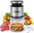 Mini Food Processor, 2.5 Cup/ 600 ML Baby Food Maker, 400 W Power Electric Grinder Chopper for Fruit, Vegetable, Meat, Baby Food Puree Blender (Sliver)
