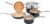 Amazon Basics Ceramic Nonstick Pots and Pans Cookware Set, Dishwasher & Oven Safe, Even Heating, 10-Piece Set, Copper Color