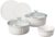 CorningWare French White 7-Pc Ceramic Bakeware Set with Lids Chip and Crack Resistant Stoneware Baking Dish, Microwave, Dishwasher, Oven, Freezer and Fridge Safe