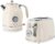 MegaChef 1.7 Quart Electric Tea Kettle and 2 Slice Toaster Combo in Matte Cream (Cream)