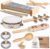 LOOIKOOS Toddler Musical Instruments, Eco Friendly Music Set for Kids Preschool Educational, Natural Wooden Percussion Instruments Musical Toys for Boys and Girls with Storage Bag