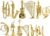 LOGOFUN 39pcs Hanging Instrument Ornaments Mini Instrument Model Pendants Musical Instruments Hanging Decorations for Christmas Tree Decor – Gold