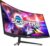 Sceptre 34-Inch Curved Ultrawide WQHD Monitor 3440 x 1440 R1500 up to 165Hz DisplayPort x2 99% sRGB 1ms Picture by Picture, Machine Black 2023 (C345B-QUT168)