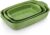 Ceramic Baking Dishes for Oven,Heavy Duty Bakeware Dish Set of 3, Rectangular Casserole,Lasagna Pan Deep,High Heat Resistant,Glazed Handcraft Speckle Series (13.8”/12”/9.6”Green)