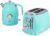 MegaChef 1.7 Quart Electric Tea Kettle and 2 Slice Toaster Combo (Turquoise)