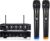 Sound Town 16 Channels Wireless Microphone Karaoke Mixer System with Optical (Toslink), AUX and 2 Handheld Microphones &#8211; Supports Smart TV, Home Theater, Sound Bar (SWM16-PRO)