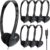 USB C Headphones Bulk 20 Pack for Classroom School Kids,USB Type C Headphones Class Set Compatible with Pad Smartphones (Black)