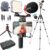 Movo iVlogger-PRO Vlogging Kit with Full Tripod for iPhone/Android – USB-C/Lightning YouTube Starter Kit for Content Creators – Accessories: Phone Tripod, Phone Mount, RGB Light and VXR10 Shotgun Mic