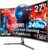 SANSUI 27 Inch Curved 240Hz Gaming Monitor FHD 1080P, 1500R Curve Computer Monitor Fast VA, 130% sRGB, 4000:1, HDR, FreeSync, MPRT 1Ms, Low Blue Light, HDMI DP Ports, Metal Stand, DP Cable Incl.