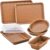 Ayesha Curry Kitchenware Bakeware Nonstick Baking Cookie, Loaf, Cake Pan Set, 7-Piece, Copper