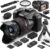 8K & 64MP Digital Camera for Photography, 48X Zoom (16X Optical + 3X Digital) with Moon Mode, 180° Flip Screen, WiFi, Micro HDMI, 64GB Card & 2 Batteries, Vlogging Camera for YouTube