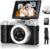 4K Digital Camera for Photography, 64MP Flip Screen Digital Camera for YouTube Vlogging, Selfies, Use with LED Light, 64GB Memory Card, Compact Design for Travel, Perfect for Teens and Beginners