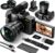 NBD 5K Digital Cameras for Photography – 16X Zoom Travel Camera with 180° Flip Screen, 64MP Vlogging Cameras Fotograficas for YouTube, Auto Focus, Macro Lens, 2 Batteries & 64GB TF Card（Black）