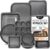 Perlli Baking Pan 10 Piece Set Nonstick Carbon Steel Gray Oven Bakeware Kitchen Set, 2 Cookie Sheets, 2 Round Cake Pans, Square Pan, Roasting Pan, Loaf Pan, Crisp Pan, Pizza Crisper, & Muffin Pan