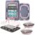 Country Kitchen Baking Pans Set – 10 Piece Non-Stick Cake Pans with Carry Lids for Easy Storage & Travel, Perfect for Parties – Stackable, Pink