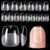 TOMICCA Extra Short Square Nail Tips,15 Sizes 240Pcs Squoval Fake Nails Half Matte Acrylic Gel Nail Tips Full Cover False Nails for Nail Extension Home DIY Salon