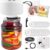 Mason Jar Vacuum Sealer Kit,Auto Stop jar vacuum sealer for mason jars,Portable kitchen Food Storage and Canning,Includes 20 Jar Lids,with Led Screen