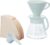 Hario V60 Ceramic Pour Over Coffee Set, Size 02, White