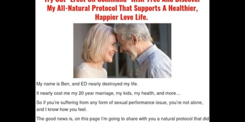 Erect On Command: Highest Converting New Mens Health Offer